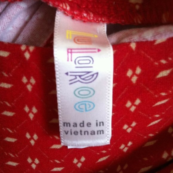 LULAROE | Women's Leggings Red Size OS - Picture 2 of 6